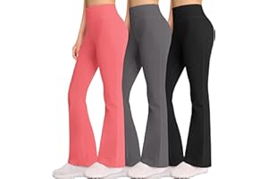 AENLLEY Girls Bootcut Yoga Pants - High Waisted Flare Leggings for Teens Kids Dance Bell Bottoms