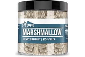 Earthborn Elements Marshmallow Root 200 Capsules, Pure & Undiluted, No Additives