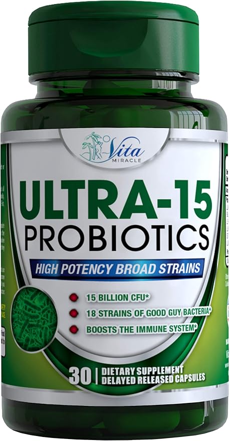 Amazon Com Ultra 15 Probiotics 15 Billion For Women And Men Organic Vegan Lactobacillus Acidophilus Help Align Your Gut Health With Prebiotics Capsules Single Health Personal Care