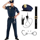Morph Police Costume Men, Cop Outfit Men, Police Costume Adult, Halloween Costumes For Adults
