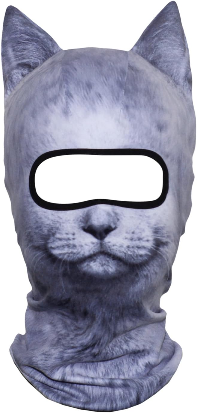 WTACTFUL 3D Stand Ears Animal Balaclava Face Mask for Music Festivals, Raves, Ski, Halloween, Party Outdoor Activities