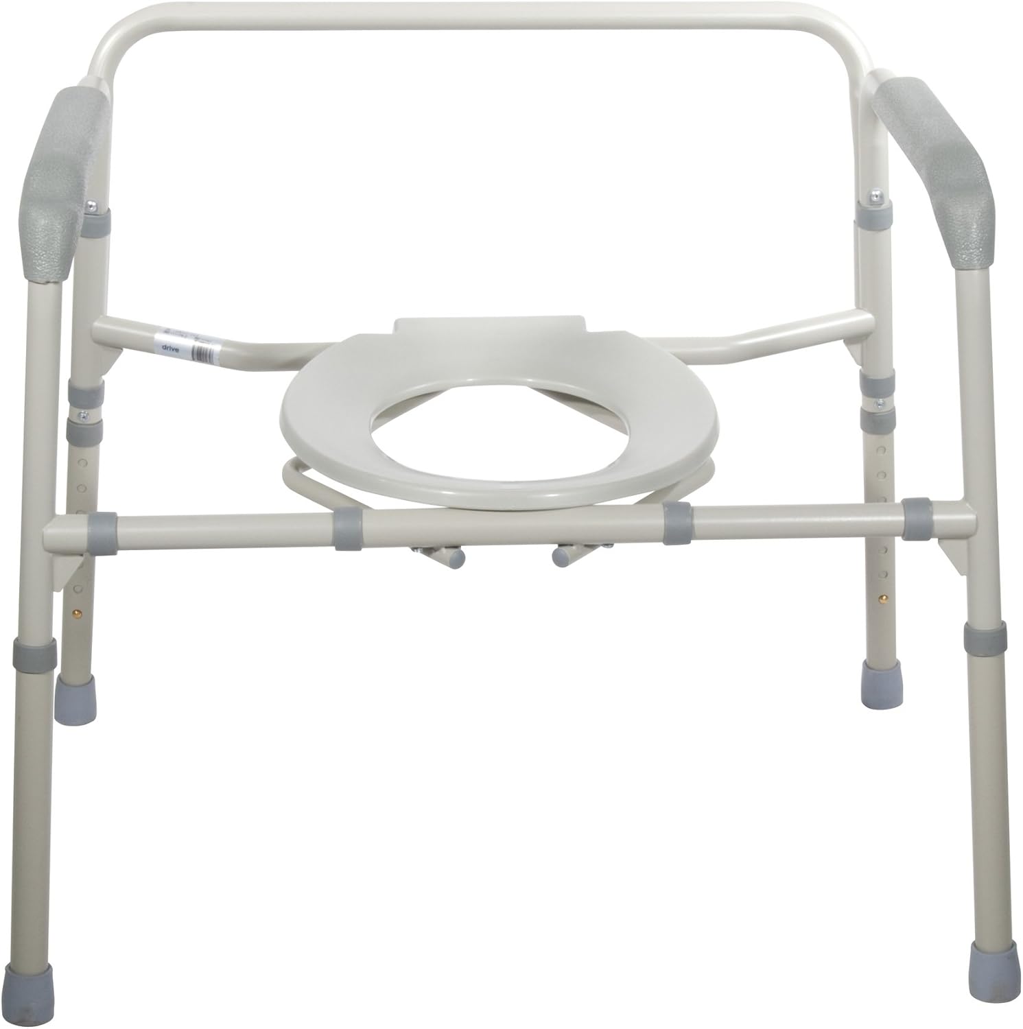 Drive Medical Heavy Duty Bariatric Folding Commode, Gray: Health & Personal Care