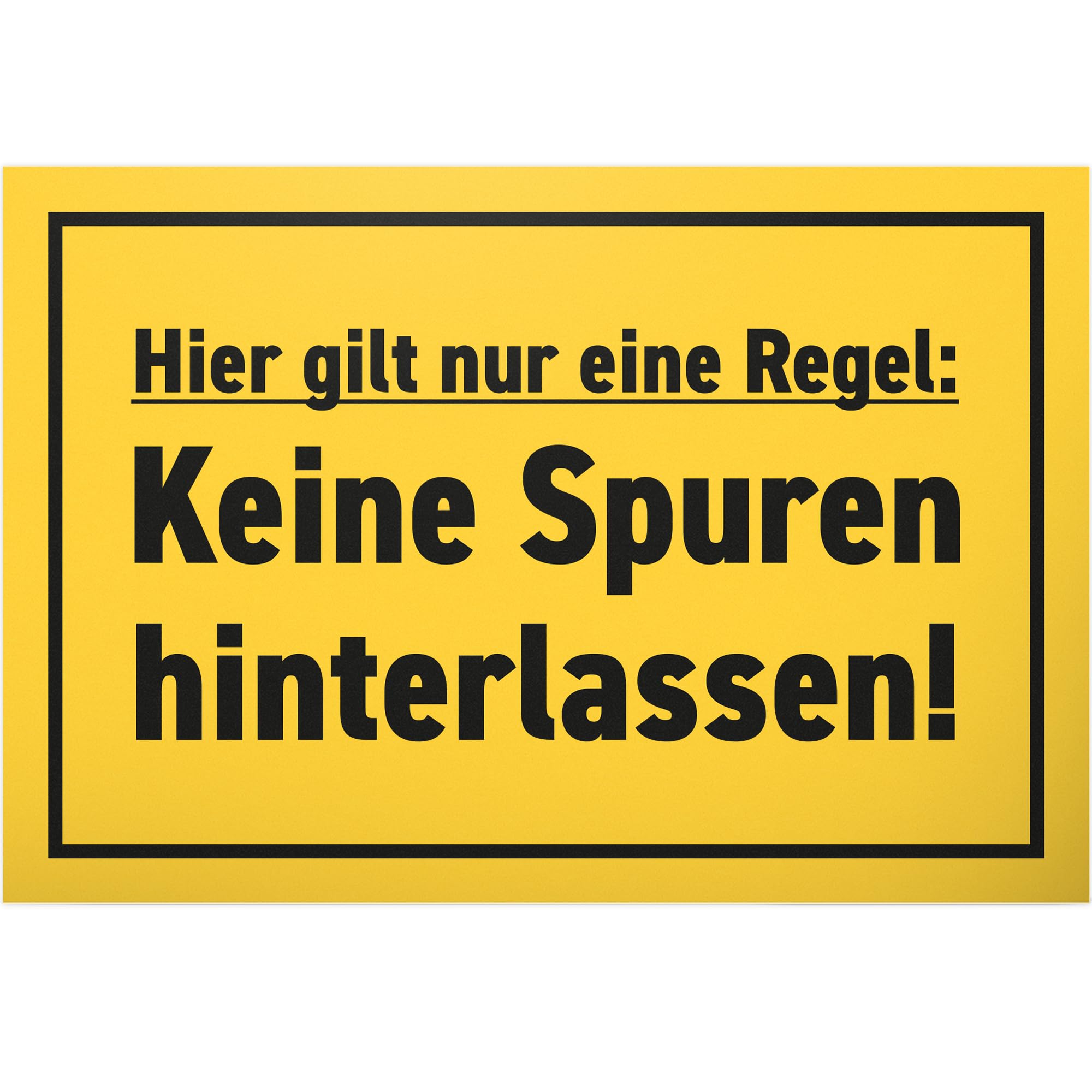 DankeDir! Keine Spuren - Plastic Sign 30 x 20 cm - Funny Toilet Sign for Hanging Toilet Toilet Sign Toilet Sign - Wall Decoration Guest Toilet Door Sign Funny Guest Toilet Men