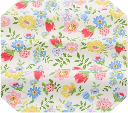 Amazon Co Jp キルティング生地 生地綿100 生地かわいい花のテーマ縫製白いカーテンキルティング生地染料パッチワーク 40x50 ホーム キッチン