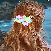 BARTOSI Light Up Mermaid Hair Clips LED Starfish Hair Barrettes Beach Costume Hair Accessories for Women and Girls