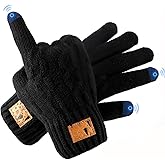 Eirnvop 2 Pairs Winter Gloves for Men Women, Upgraded Touchscreen Gloves, Cold Weather Thermal Wool Warm Knit Glove