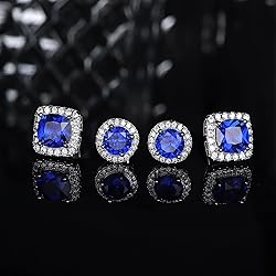 Hayoso Cubic Zirconia Stud Earrings for Women Men