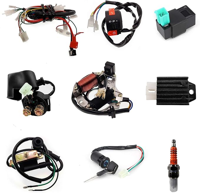GY6 Coil Packs Set Complete Electrics Stator Coil CDI Wiring Harness