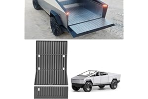 LUCKEASY Truck Bed Mat Compatible with 2023 2024 Tesla Cybertruck Bed Mat TPE Heavy Duty Truck Bed Protector All Weather Protection Rear Truck Mat Pickup Car Bed Cargo Mat (Black)