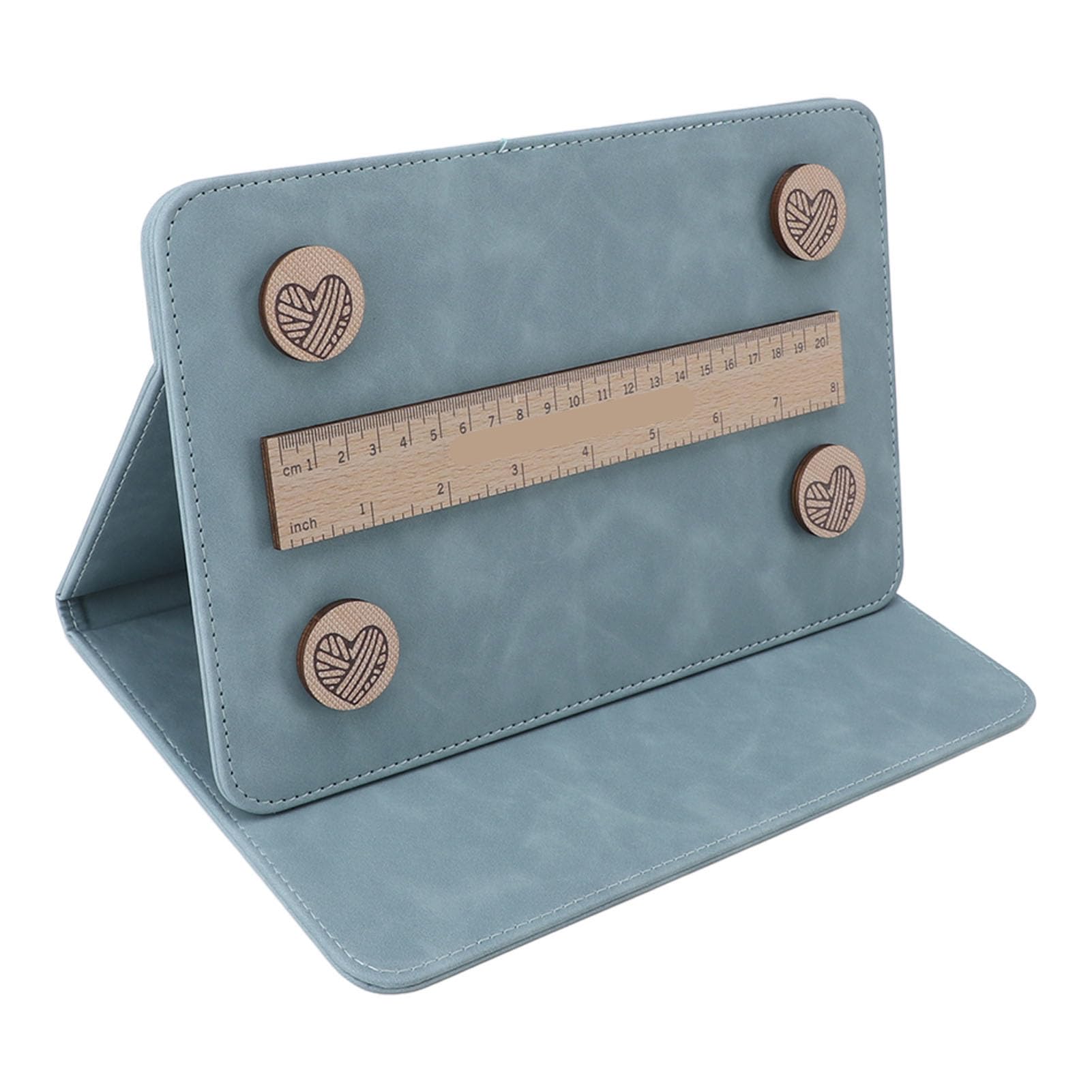 Magnetic Knitting Pattern Holder with Adjustable Chart Keeper and Marker Discs for Cross Stitch Projects