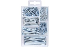 240 Pcs Nails Assortment Hardware Furniture Nails Set for Repair Wood DIY Hanging Pictures, Silver