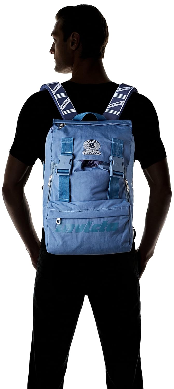Zaino scuola ESTENSIBILE INVICTA LOGO Blu petrolio 31Lt Zainetti per  bambini urban-earth.co.uk