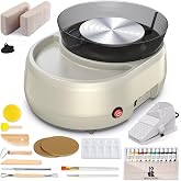Pottery Wheel for Beginners - Upgraded Pottery Wheel with 6" Turntable with Two-Way Rotation, 2.2lb Clay, Art Supplies Sculpting Tools, Craft Gifts for Teens Kids Adults (Grey)