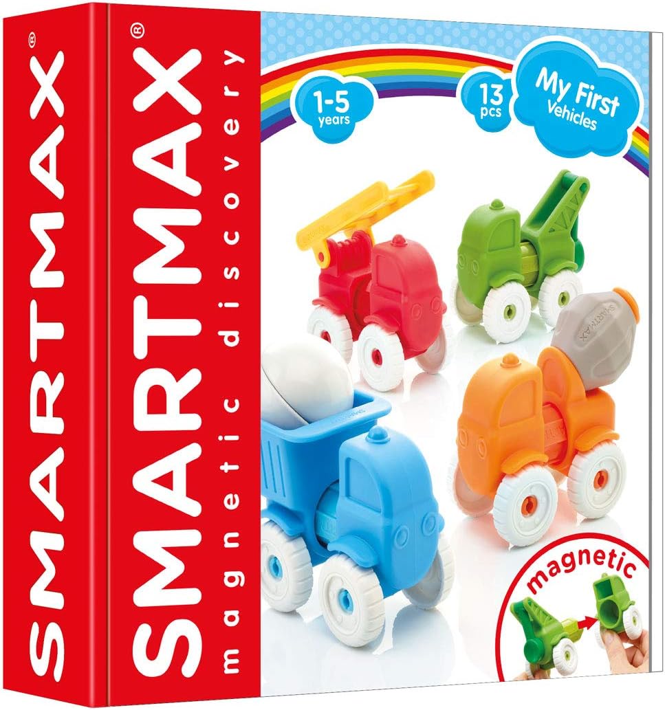 SmartMax - My First Vehicles, Magnetic Discovery Play Set, 13 pieces, 1-5 Years, Multicolor, Large