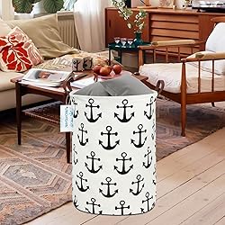 LANGYASHAN Laundry Basket Canvas Fabric Collapsible