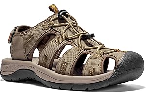 i78 Mens Athletic Hiking Sandals Closed Toe Outdoor Sport Sandals for Trail Beach Walking Waterproof Lightweight Casual