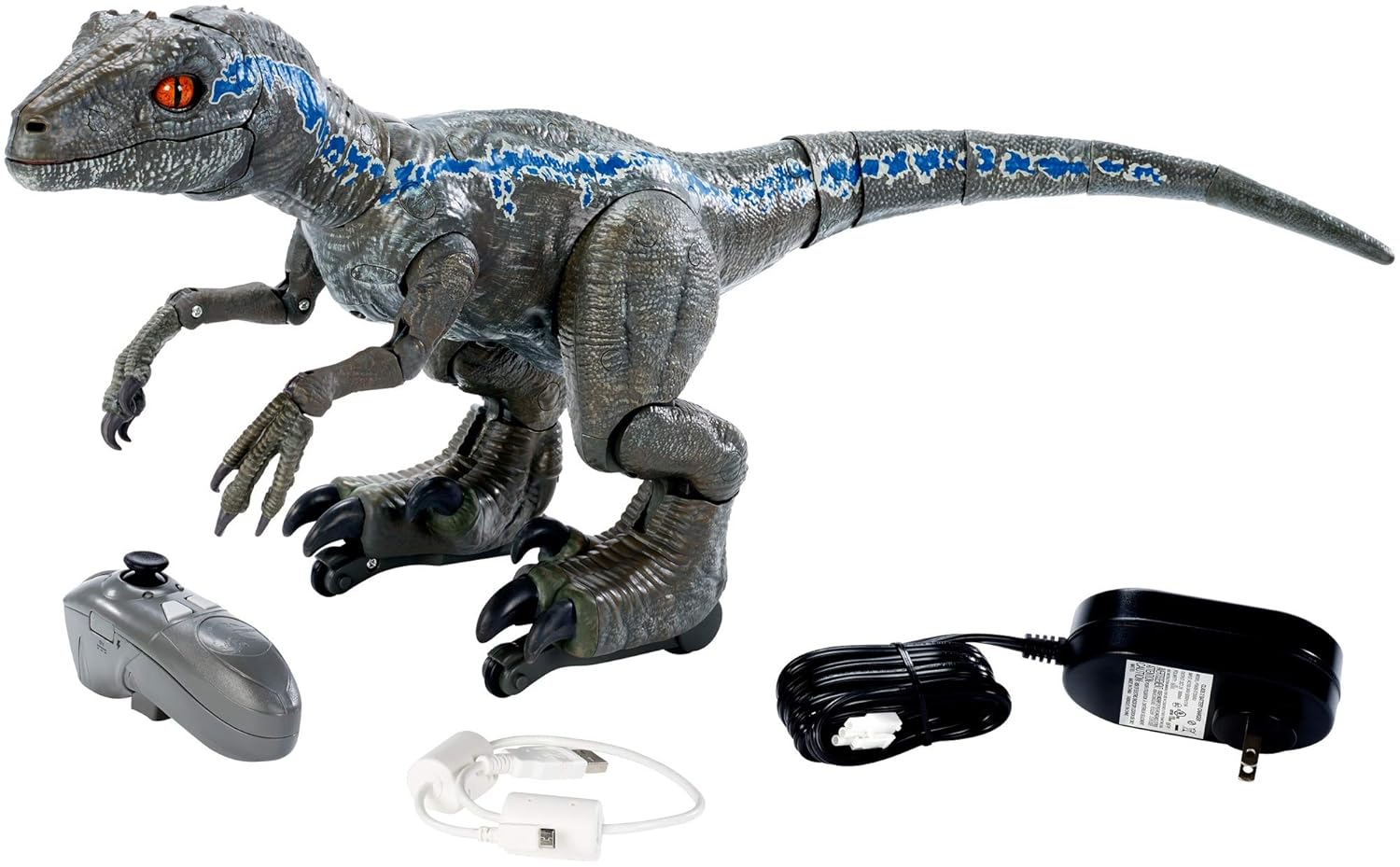 peluche velociraptor blue