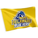 Desert Cactus University of Delaware UD Flag - 3 x 5 Feet Fightin Blue Hens Banner, Indoor/Outdoor Durable Fabric, 100% Polyester Design (Yellow)