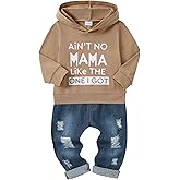 YUEMION Toddler Boy Clothes Long Sleeve Print Hoodies +Denim Pants 2Pcs Fall Winter Sweatshirt Baby Boy Outfits Set 1-6Y