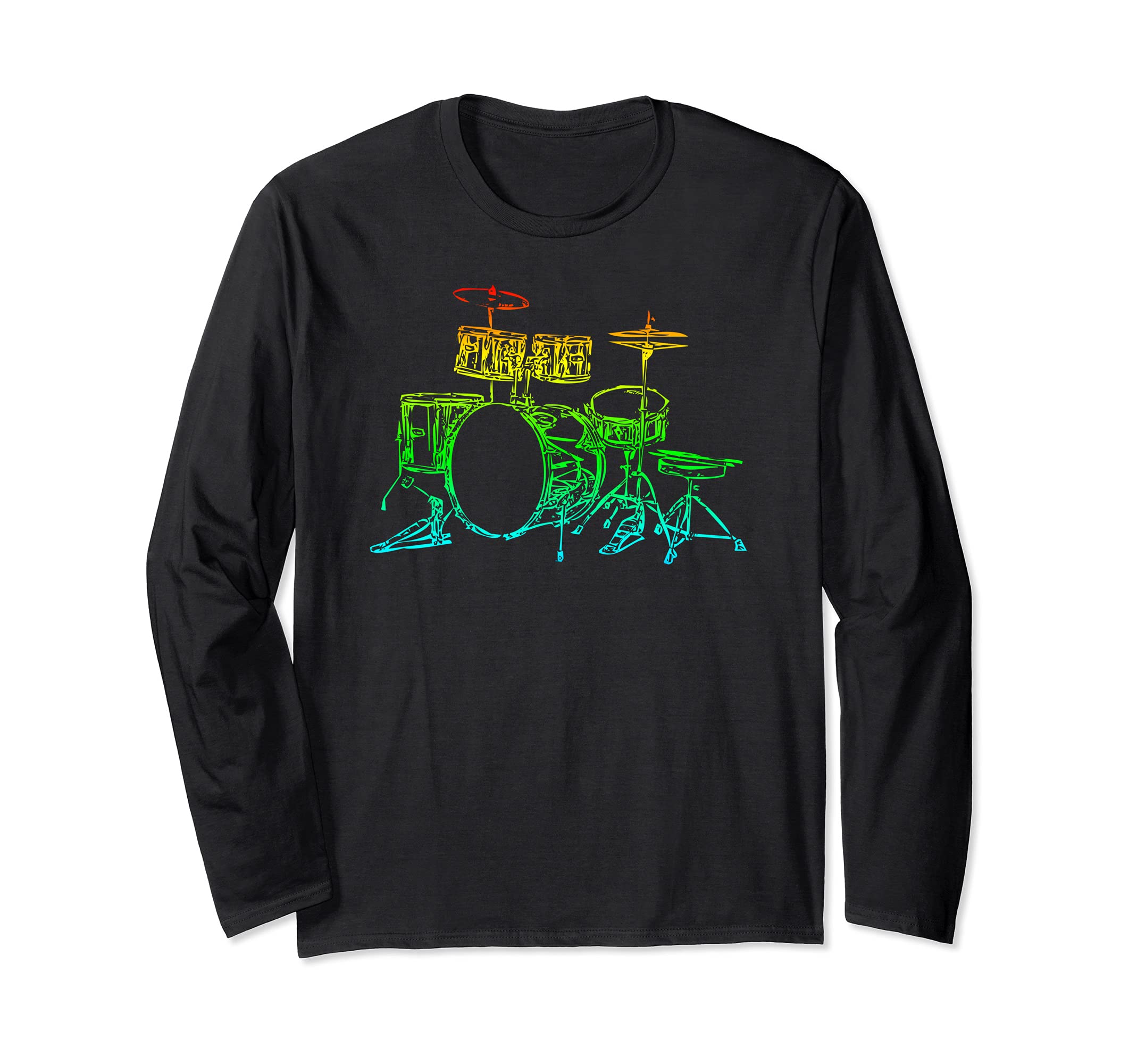 Drum Drummer Music Musical Instrument Musician Percussion Long Sleeve T-Shirt