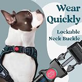 rabbitgoo Dog Harness Large No Pull Front Back Leash Clips Reflective Dark Green view 4
