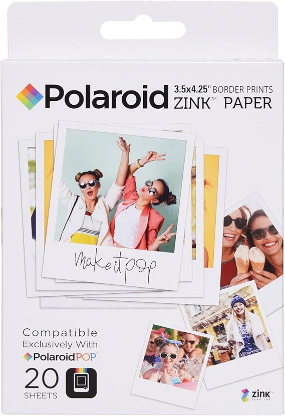 polaroid printer with white border