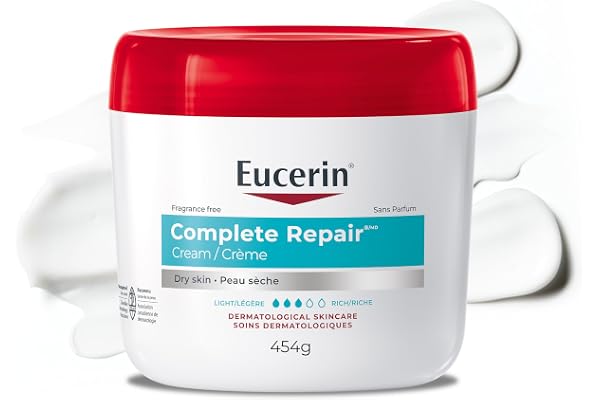 Eucerin Complete Repair Moisturizing Cream, Moisturizing Lotion with 5% Urea and Ceramides for Dry Skin, 454 g