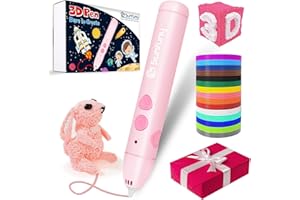 Sunfuny 3D Pen, Rechargeable 3-Dimensional Printing Pen Printer Gift for Kids with 140ft 15 Color PCL Filament Refill, USB Ch