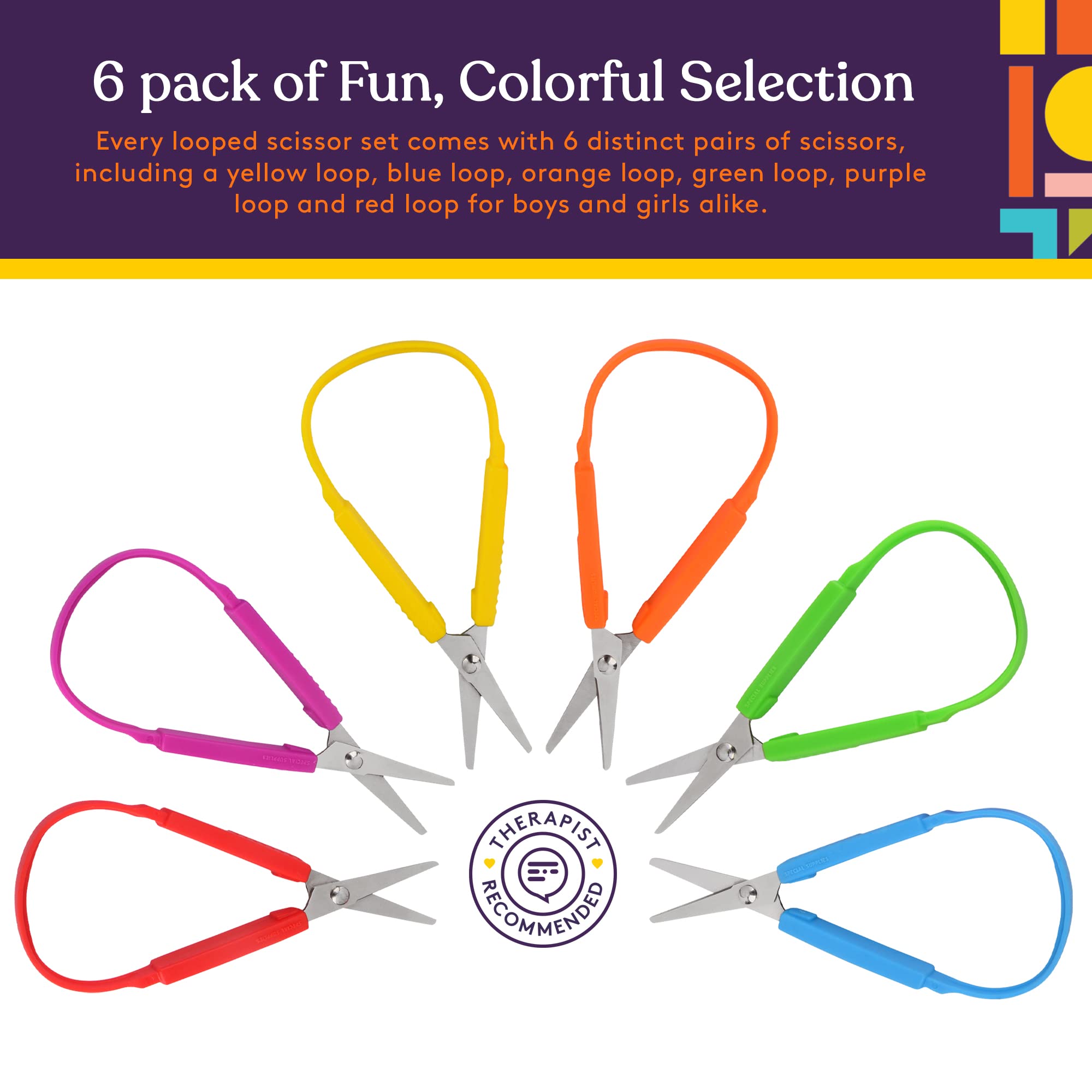 Special Supplies Mini Loop Scissors for Children and Teens and 5.5