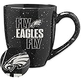Rico Industries NFL Football Team Slogans and Chants 16 oz Team Color Laser Engraved Speckled Ceramic Coffee Mug