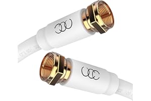 Ultra Clarity Cables Coaxial Cable (50 ft) Triple Shielded-RG6 Coax TV Cable Cord Wire in-Wall Rated-Digital Audio VideoGold Plated Connectors -50 feet