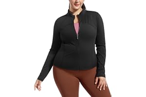 VFUS Women Athletic Track Scrub Jacket Slim Fit Shirts Full Zip Lightweight Top Workout Running Hiking Yoga