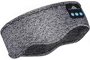 HANPURE Sleep Headphones Bluetooth Sleeping Headband - Comfy Sleeping Headphones for Side Sleeper Elastic Music Sleep Band Cozy ASMR Wireless Eye Mask Christmas Gifts for Women Stocking Stuffers for Women Men