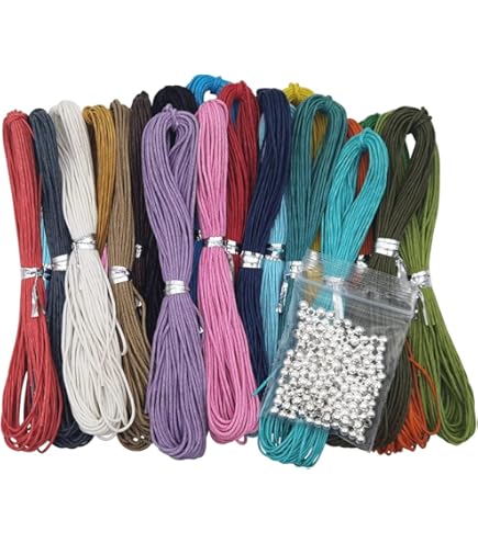 HARFINGTON 328 Feet/109 Yards Metallic Cord Blue Twine 1.5mm