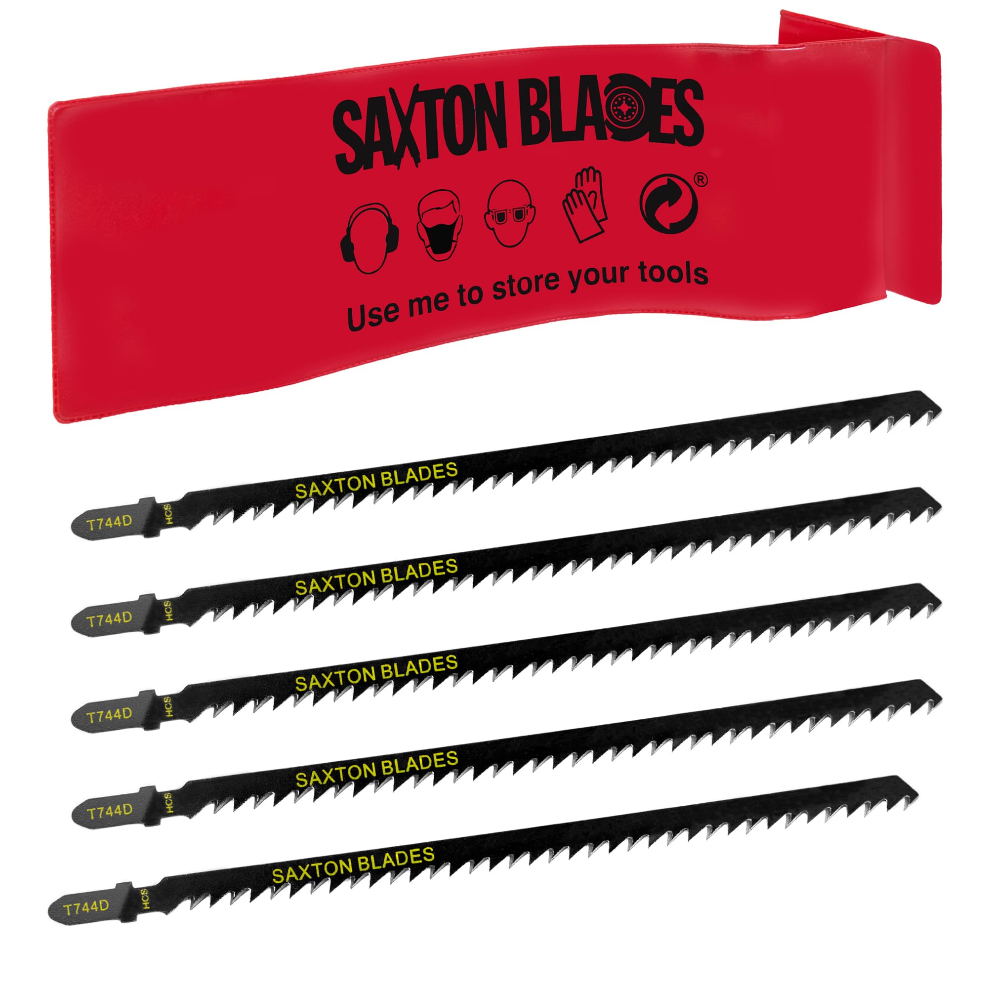 5x Saxton T744D - 178mm Extra Long Jigsaw Blades Wood Compatible with Bosch Makita Milwaukee etc