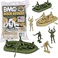 BMC Marx Plastic Army Men Beach Assault - Green vs Tan 24pc WW2 US Soldiers - Made in USA