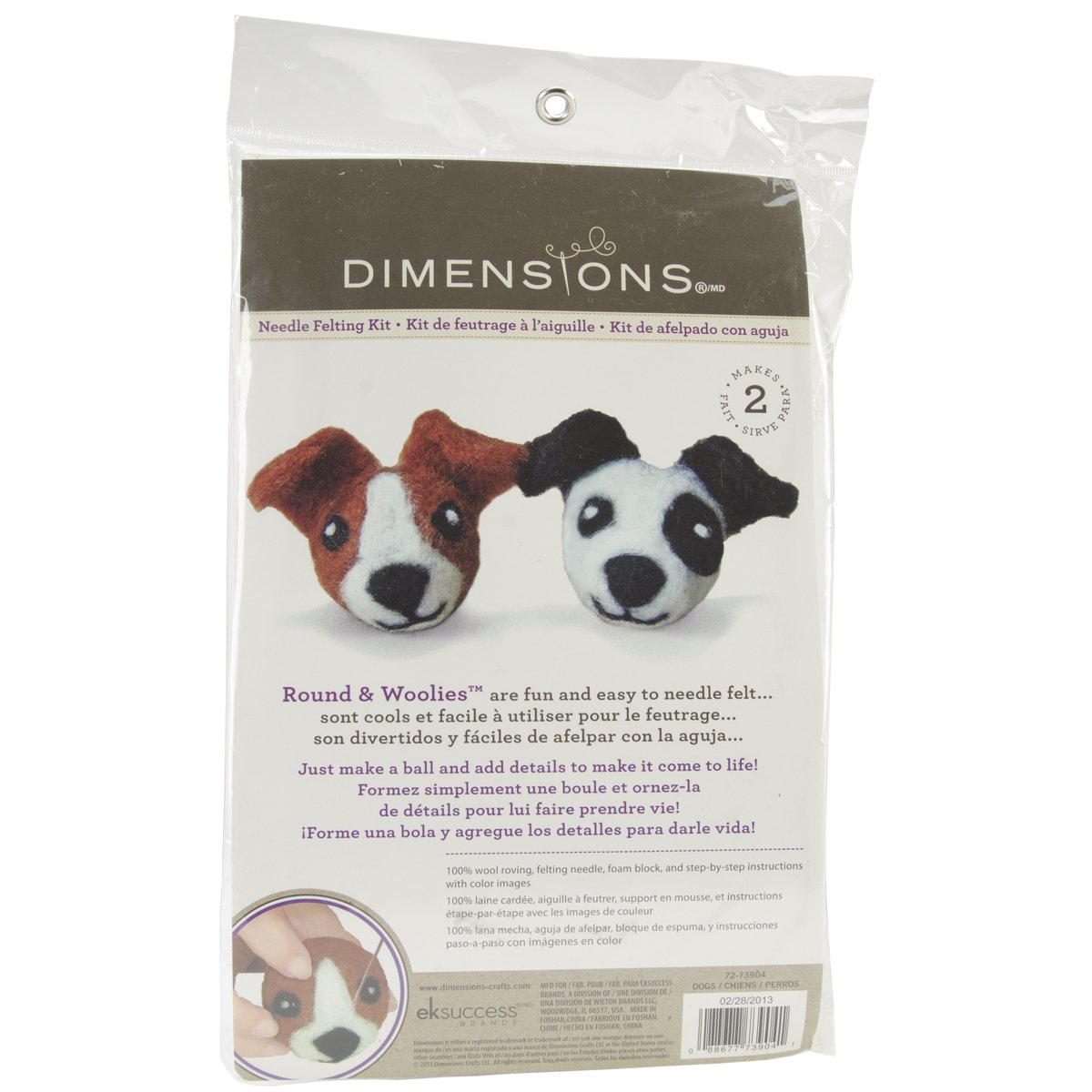 Dimensions Round and Woolly Dogs Needle Felting Kit