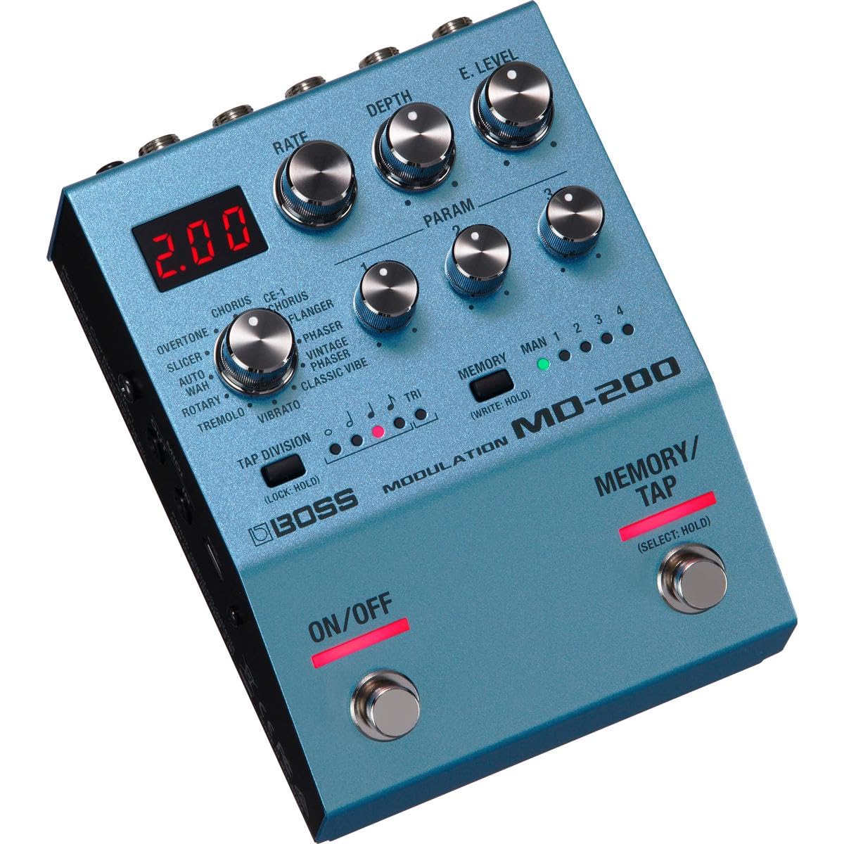BOSS Md-200 Modulation Guitar Pedal, Sound Quality with 32-Bit Ad/Da, 32-Bit Floating Point Processing, And 96 Khz Sampling Rate