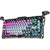 GravaStar Mercury V75 Pro HE Keyboard – 75% Layout Gaming Keyboard, Hall‑Effect Magnetic Switches, Only Wired, Hot‑Swappable, 8000 Hz Polling, Dual‑Zone RGB, Semi‑Aluminum Frame with Cyberpunk