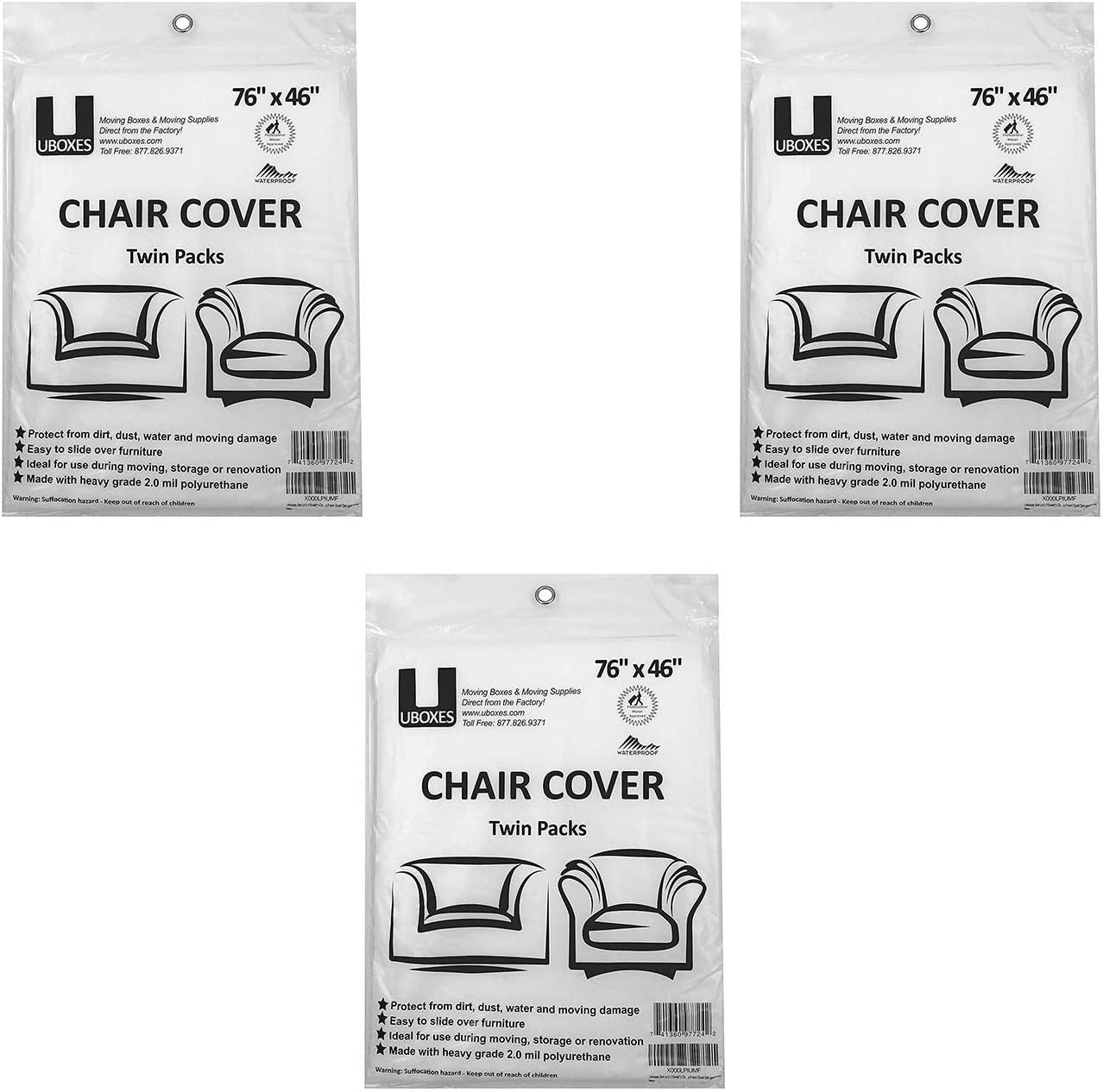 Uboxes Chair Cover - 2 Pk: Garden & Outdoor