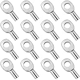 LJZP 16Pcs Wire Rope Eyelets Replacement End Terminal for 5mm/6mm Cable Ball Stopper, Fitness Equipment Wire Rope Terminal Connector Joint Plug Stoppers for Gym Pulley Cable Weight Lifting Machine