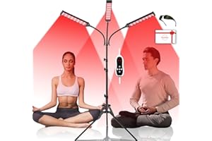 Beautiebeam Red Light Therapy Lamp for Body Treatment with Adjustable Height Stand, 660nm, 850,940nm - Alleviate Muscle Soreness, 3head B