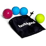 BodyGood Massage Ball Set. Includes Lacrosse Style Ball, Spikey Ball and Peanut for Plantar Fasciitis, Deep Tissue and Myofascial Trigger Point Therapy. Use on Entire Body or Foot, Hands, and Back