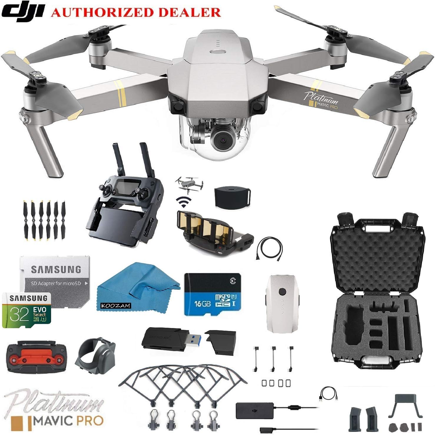 dji mavic pro platinum aerial camera bundle