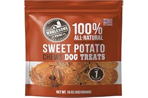 Wholesome Pride Sweet Potato Chews 100% All-Natural Single Ingredient Dog Treats, 16 oz