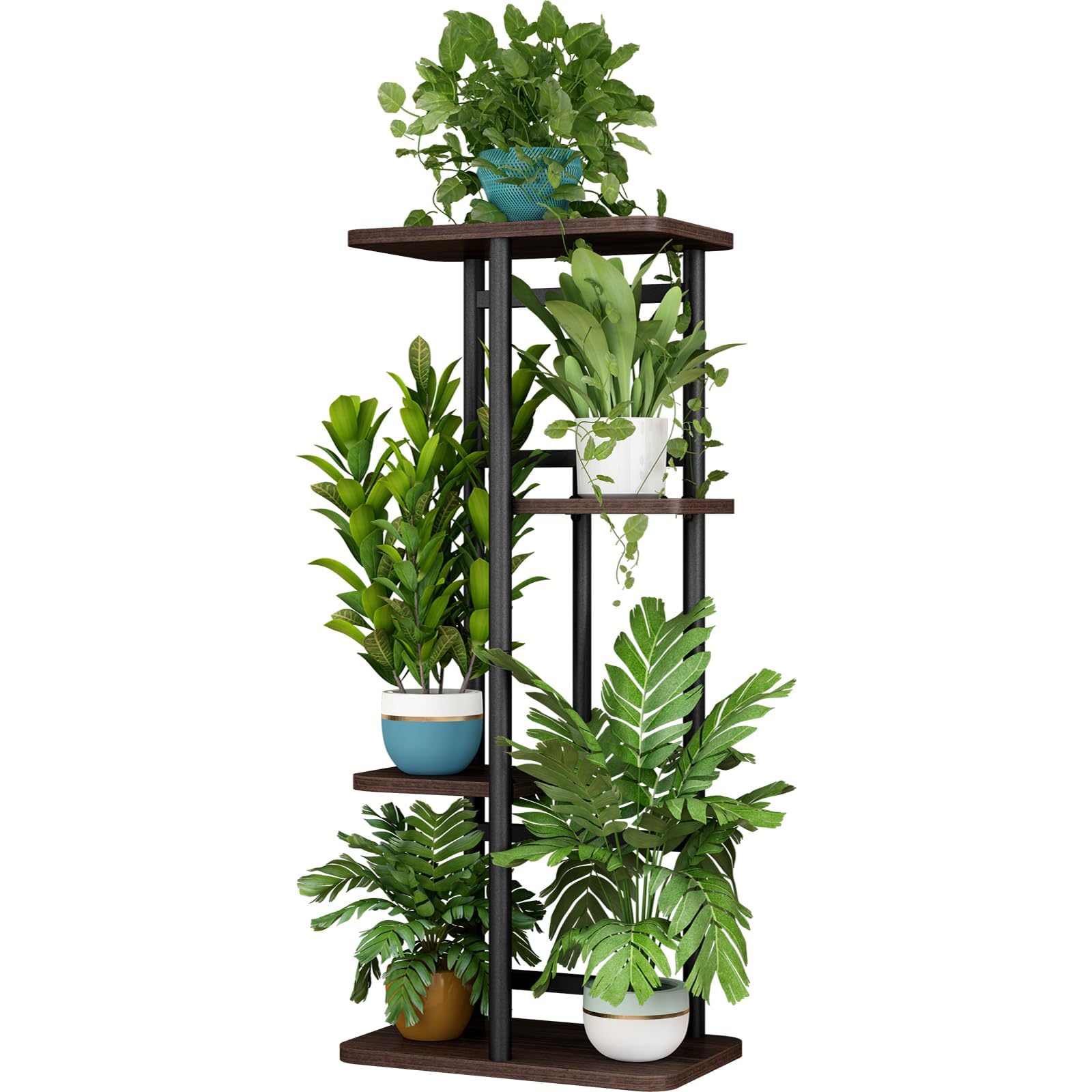 Photo 1 of LINZINAR Plant Stand Indoor 4 Tier 5 Potted Multiple Plant Shelf Stands for Garden Corner Balcony Living Room