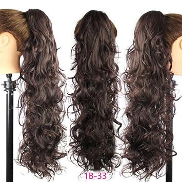 Amazon Com Women S Claw Clips Ponytail Wavy Long Curly Hair