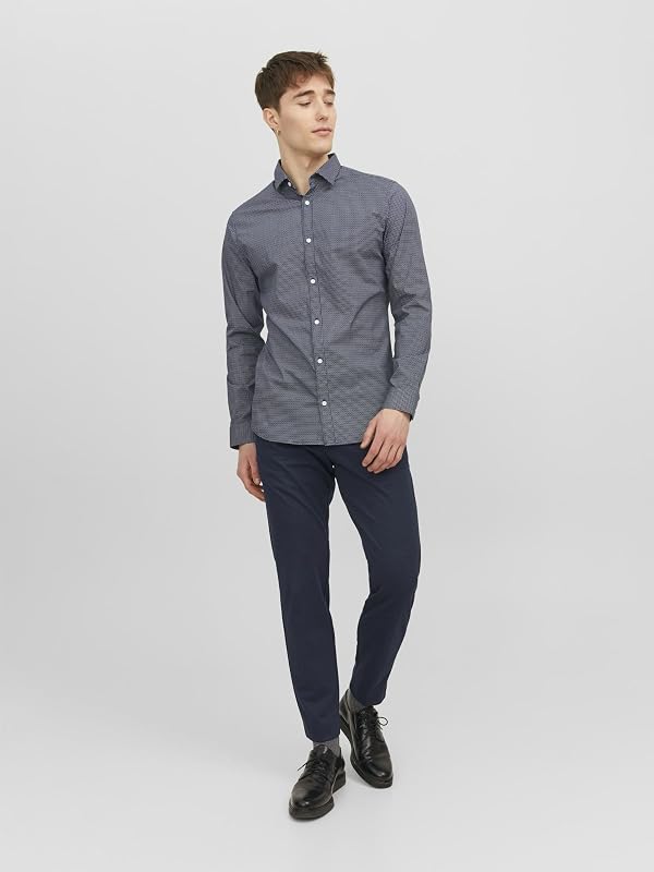 JPSTMARCO JJCOOPER Chino Noos, Blazer Bleu Marine - Détails : Solide, 31W x 30L