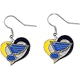 aminco NHL womens Swirl Heart Earrings
