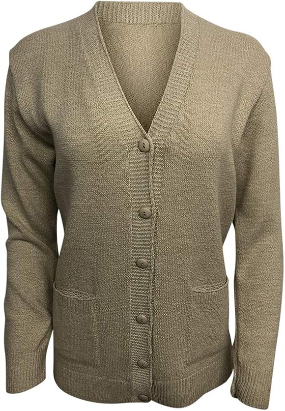 Ladies/Womens V Neck Classic Cardigan Amazon.co.uk Clothing